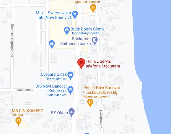 Lokacija servisa Tritel